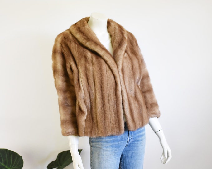 1950s Mink Cropped Fur Jacket - M/L