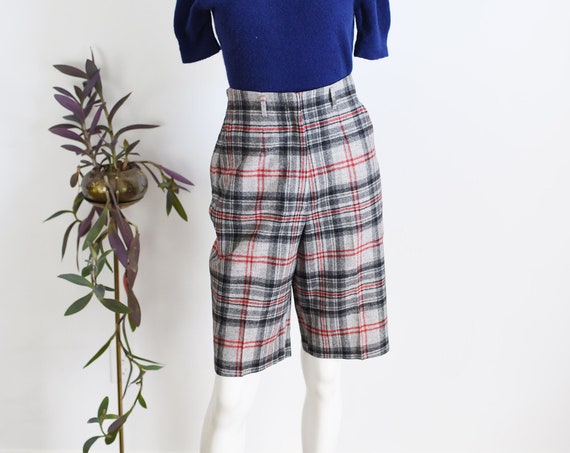 60s Pendleton Wool Plaid Shorts - M/L