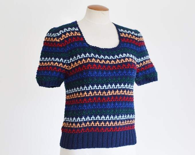 70s Does 40s Knit Top - S