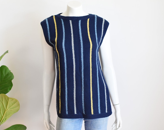 1970s Striped Sweater Vest - S