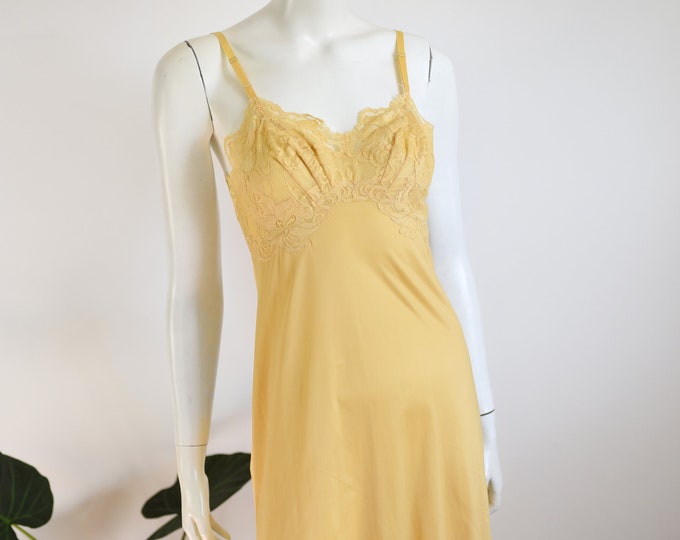 50s Vanity Fair Golden Yellow Slip - XS