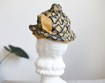 Basket Weave Ribbon 1960s Hat