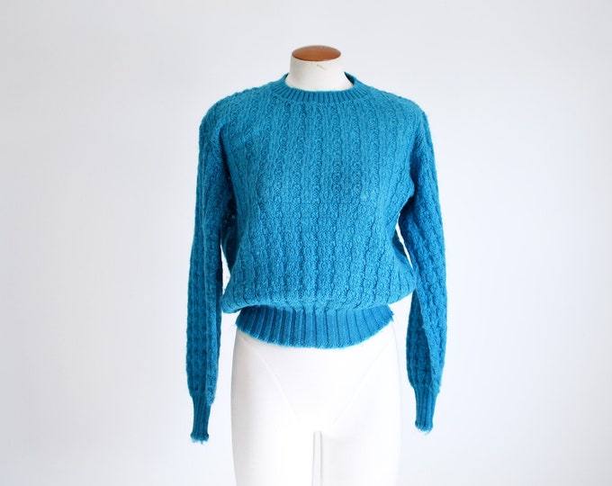 Wrangler 80s Turquoise Sweater - M