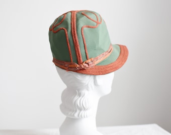 1920s Green Cloche Hat