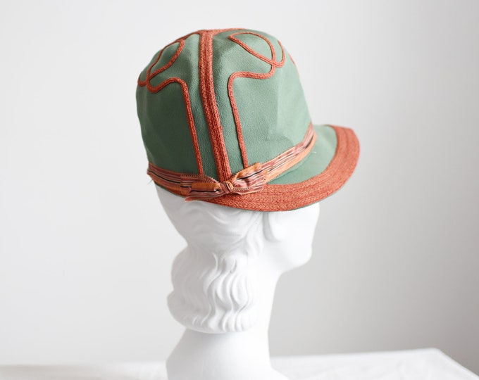 1920s Green Cloche Hat