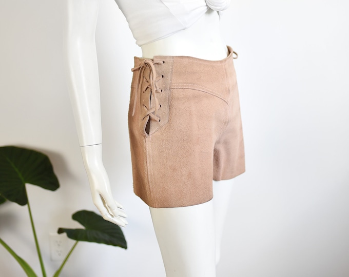 1970s Pink Suede Shorts - S