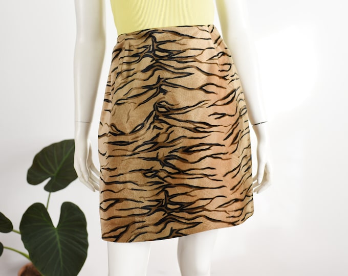 Y2K Tiger Print Skirt - S/M