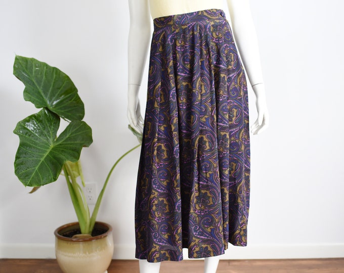 Vintage Ann Taylor Silk Paisley Skirt - M