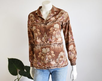 1970s Alex Colman Duck Novelty Blouse - XS/S