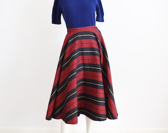 1950s Quilted Circle Skirt - XS