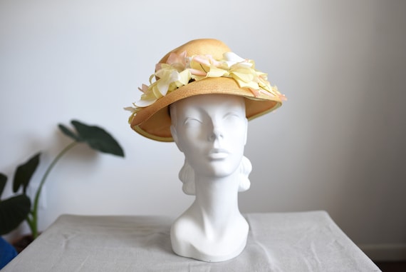 1960s Floral Sunhat