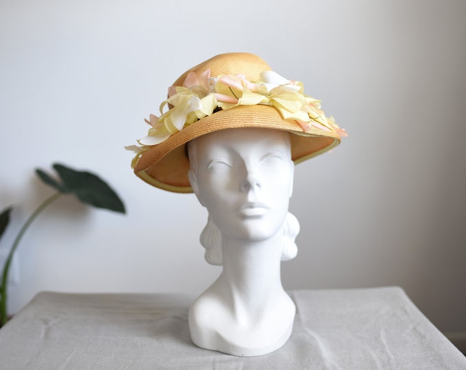 1960s Floral Sunhat