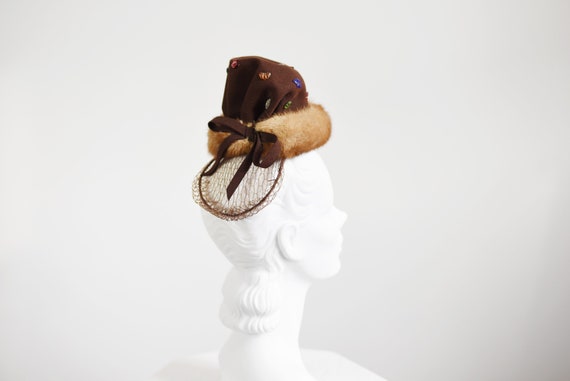 Roe Kauffman 1940s Tiny Tilt Hat