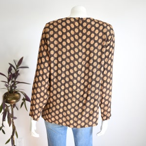 1980s Silk Polka Dot Blouse M image 8