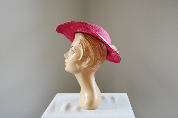 1980s Pink Liz Claiborne Sunhat - image 9