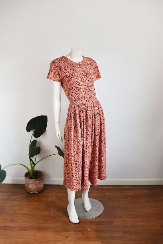1980s Cotton Jersey Dress - M