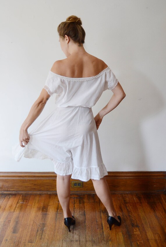 1910s Marcella Skirt Drawer - White Cotton Bloome… - image 4
