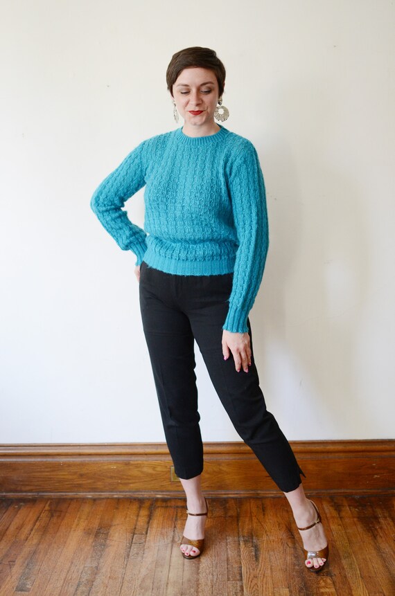 Wrangler 80s Turquoise Sweater - M - image 7