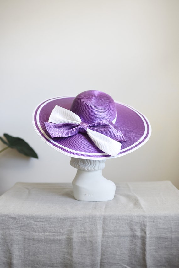 1980s Giant Purple Sunhat