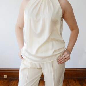 1980s Sleeveless Turtleneck Blouse M image 2