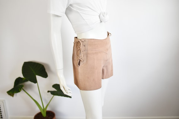 1970s Pink Suede Shorts - S - image 8