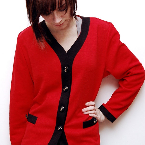 Red and Black Vintage Riding Jacket