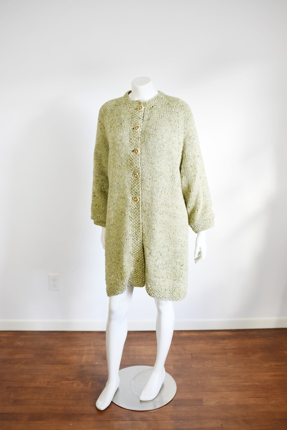 1960s Green Sweater Coat - M/L