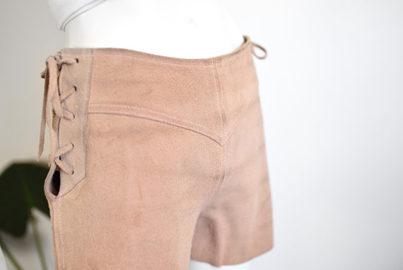 1970s Pink Suede Shorts - S - image 7