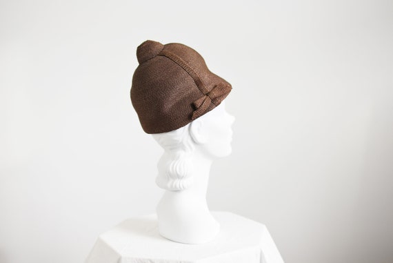 SALE 1960s Straw Riding Helmet Hat / 60s Bubble Hat