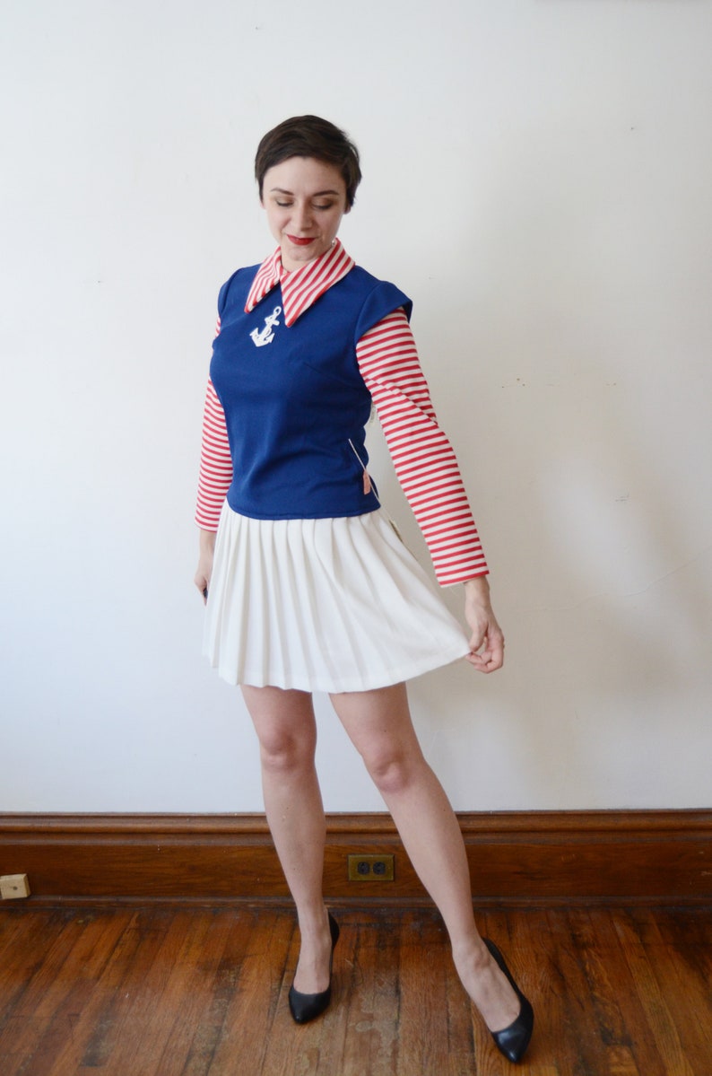 Deadstock Early 70s Sailor Mini Dress S - Etsy