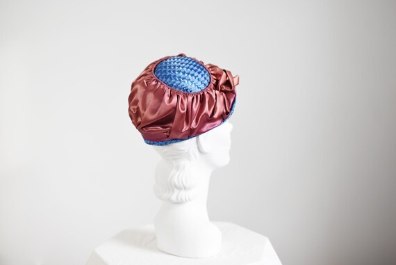 SALE 1960s Blue Bubble Hat