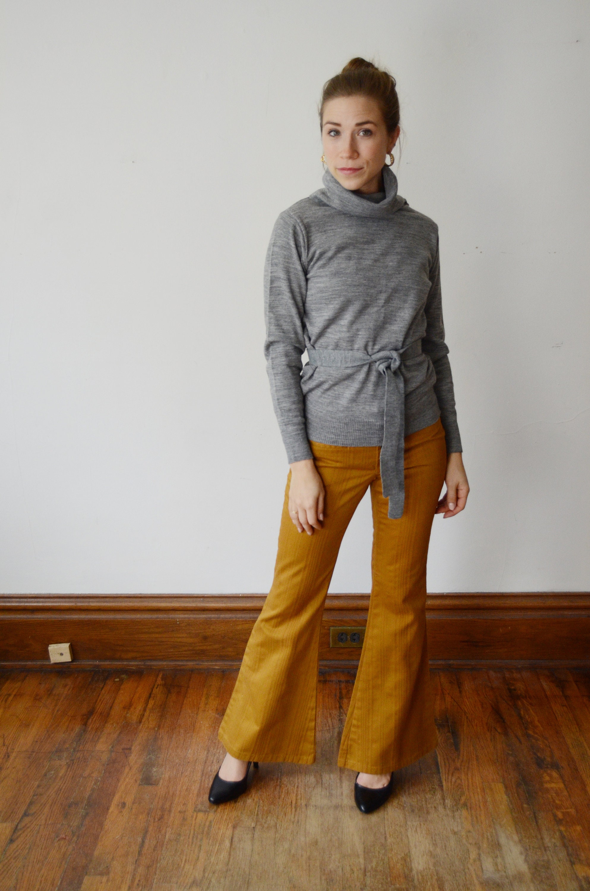 1970s Mustard Flare Pants - XS