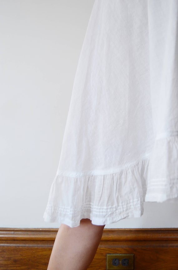 1910s Marcella Skirt Drawer - White Cotton Bloome… - image 7