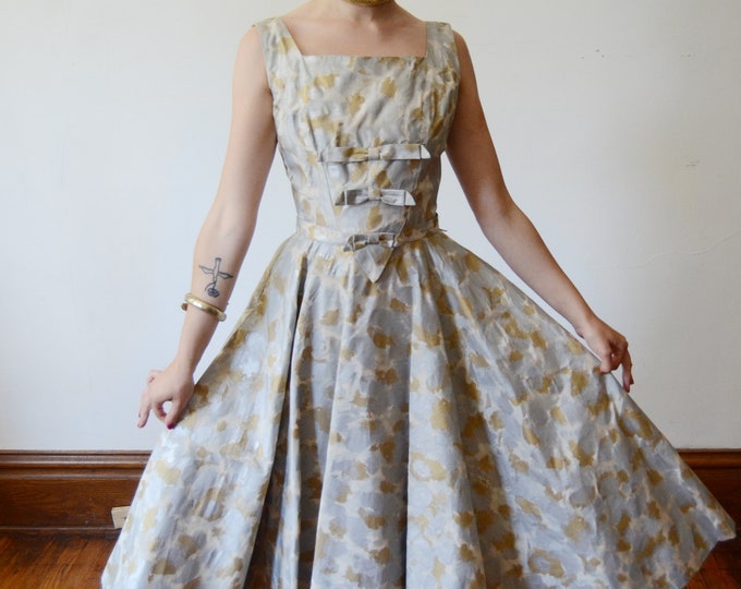 1950s Metallic Mr Mort Party Dress - XS
