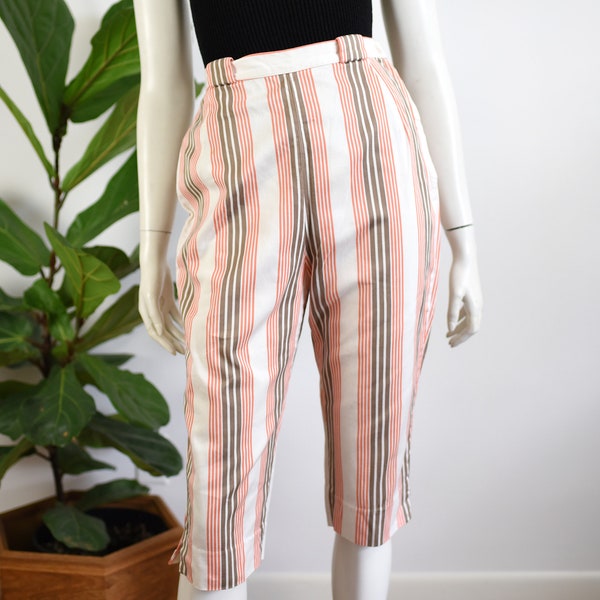 50s/ Early 60s Bobbie Brooks Striped Capri Pants - S