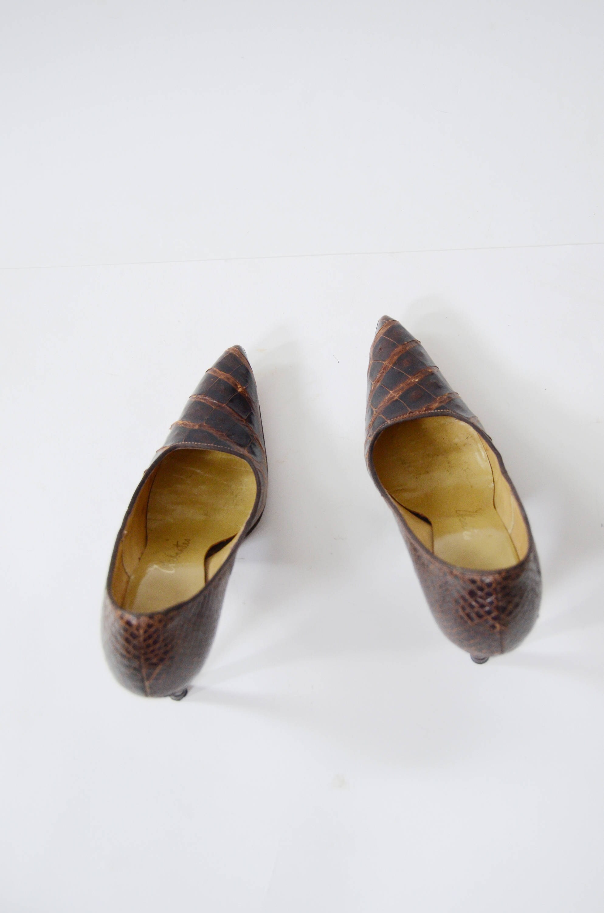 1950s Alligator High Heels - US7