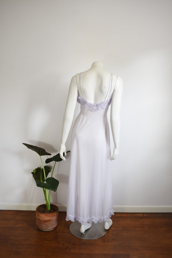1950s Purple Ruffle Nightgown - S - image 8