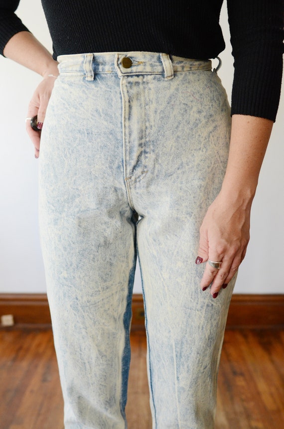 Deadstock 1980s Bleached High Waisted Denim - S - image 2