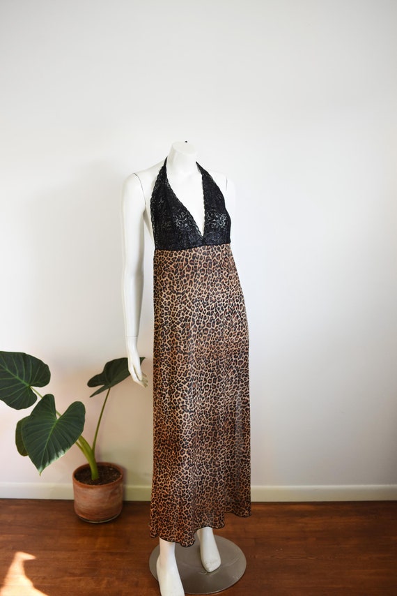 1980s Petra Leopard Nightie - L