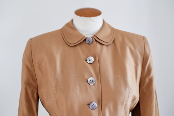 1940s Brown Suit Jacket - S - image 2