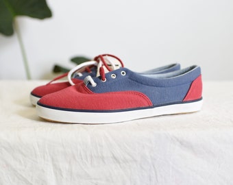 SALE Liz Claiborne Red and Blue Lace up Shoes - 9.5