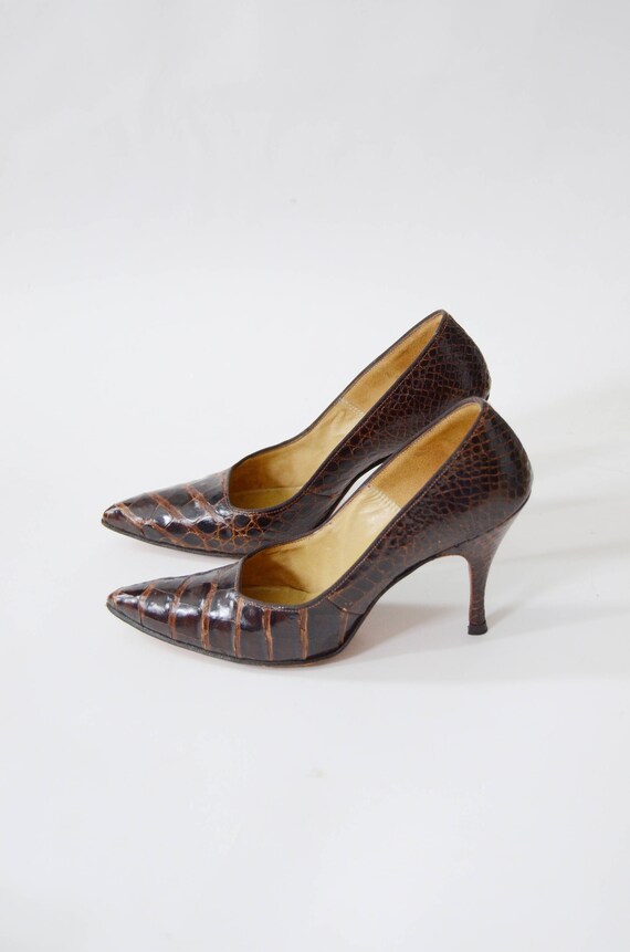 alligator high heels