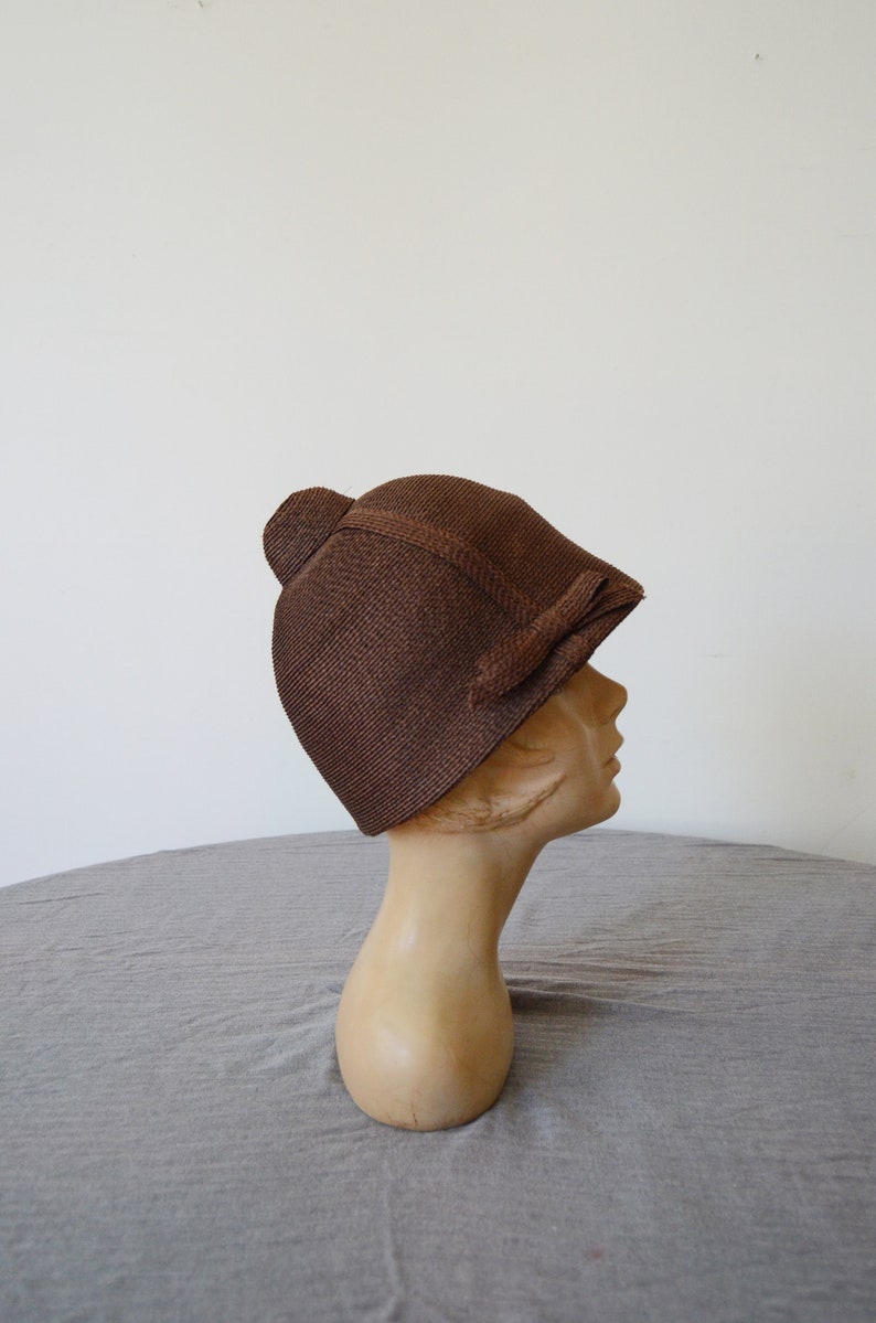 1960s Straw Riding Helmet Hat 60s Bubble Hat