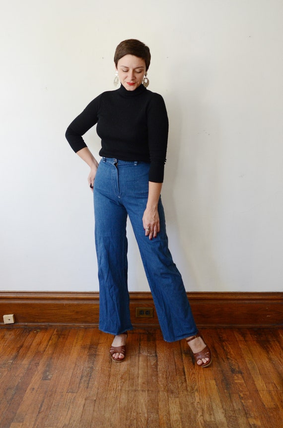 1980s High Waist Flare Jeans - S/M - image 3