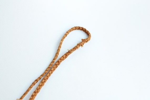 Edwardian Golden Brown Crochet Purse - image 9