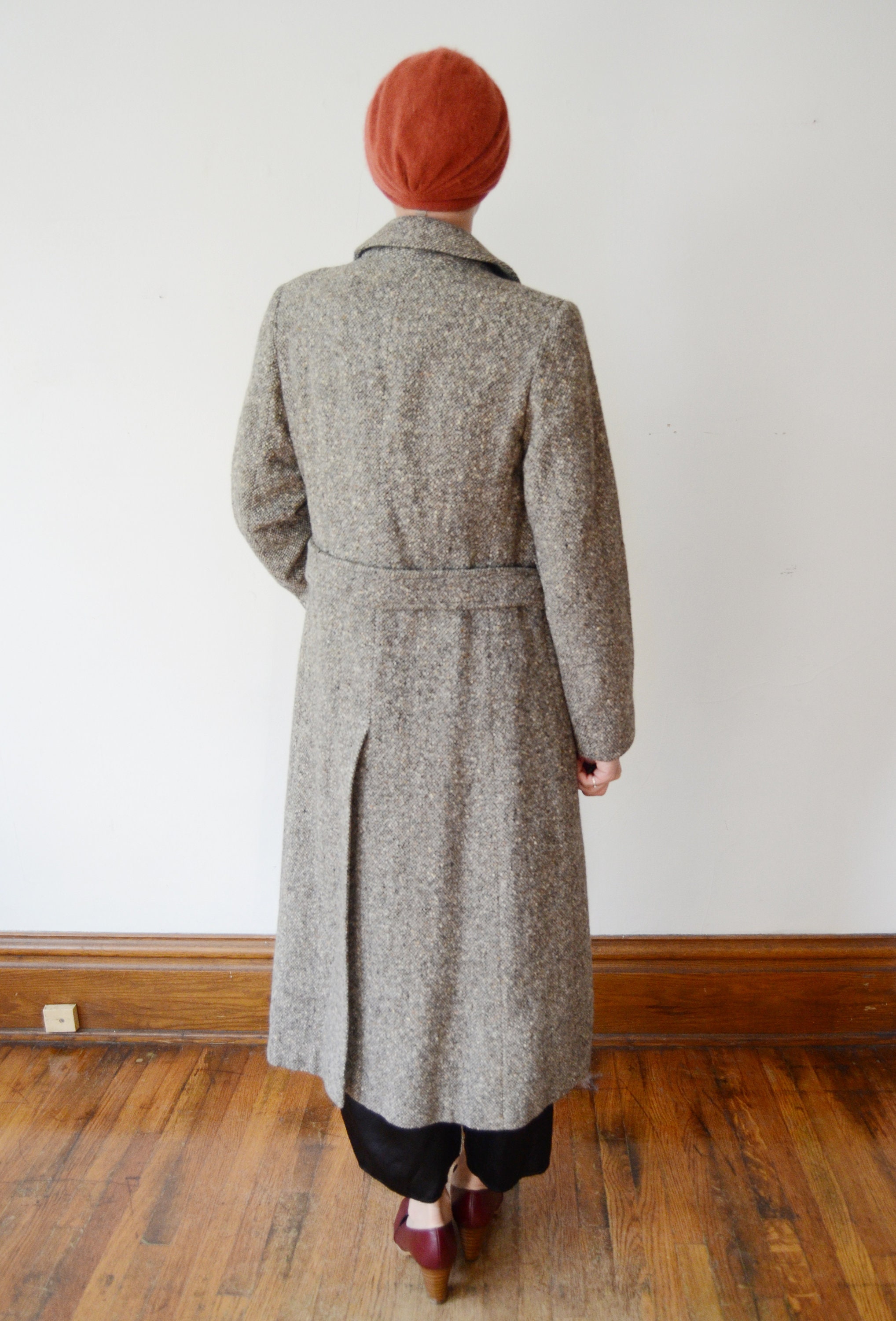 80s Burberrys Irish Tweed Grey Wool Coat - S/M 80s Burberrys Irish Tweed Grey Wool Coat - S/M
