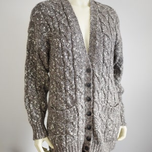 80s Liz Claiborne Cable Knit Cardigan S/M/L image 2