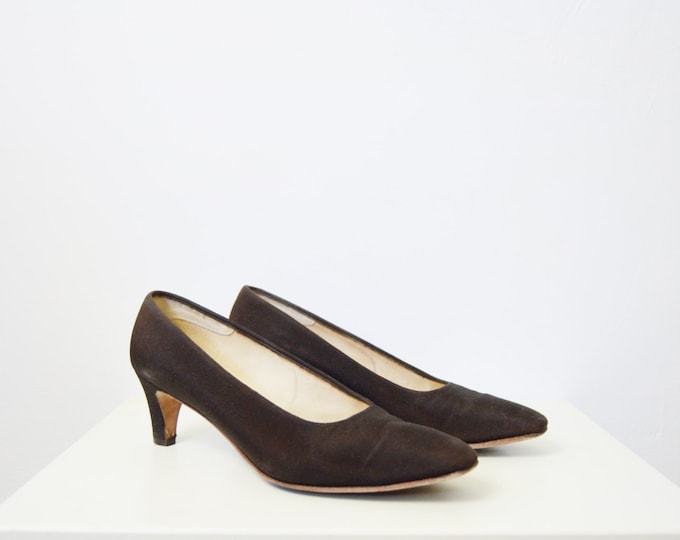 7.5B Brown 1960s Heels