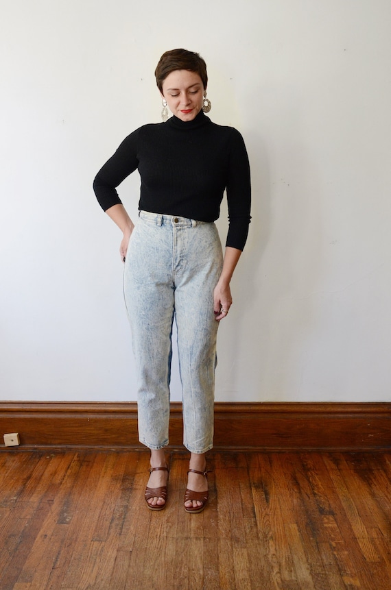 Deadstock 1980s Bleached High Waisted Denim - S