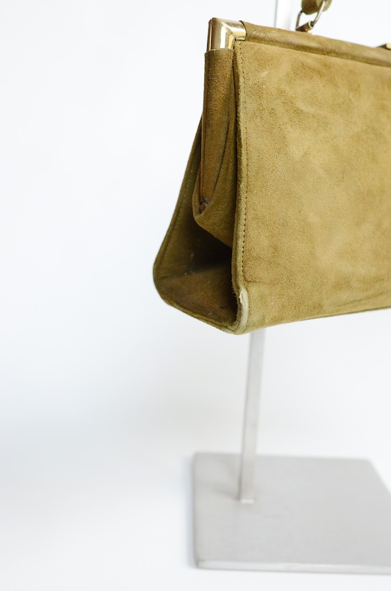 1950s Brown Suede Handbag - image 8